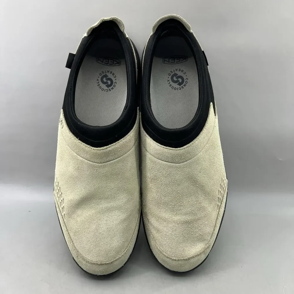 KEEN TTS Moc Waterproof Slip On Shoes Men Size 12 Beige Suede Comfort Sneakers